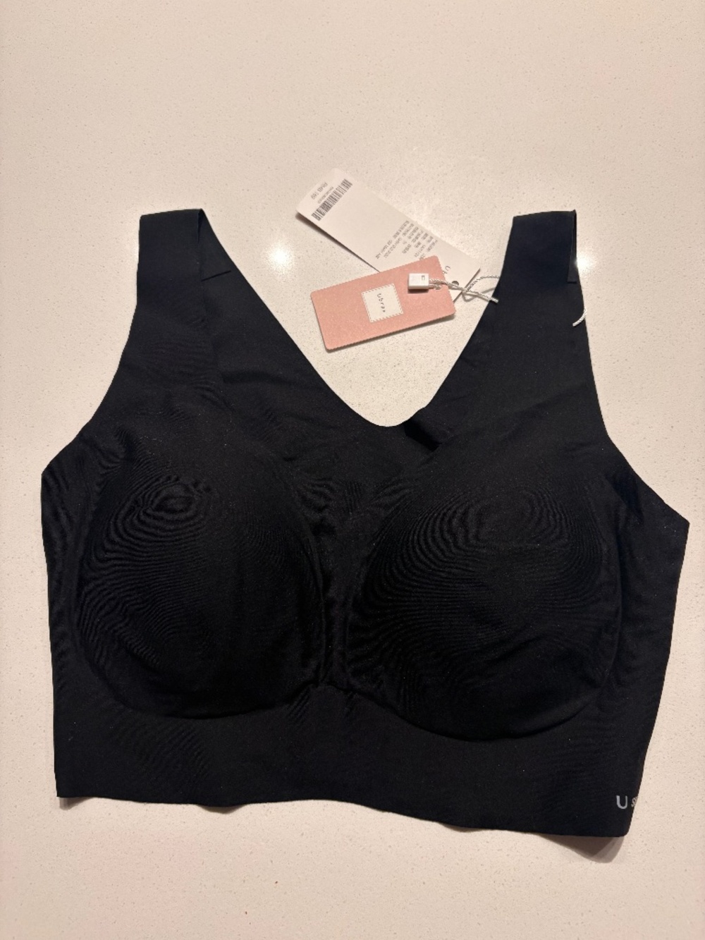 Ubras Black Seamless Wireless Support Bra NWT